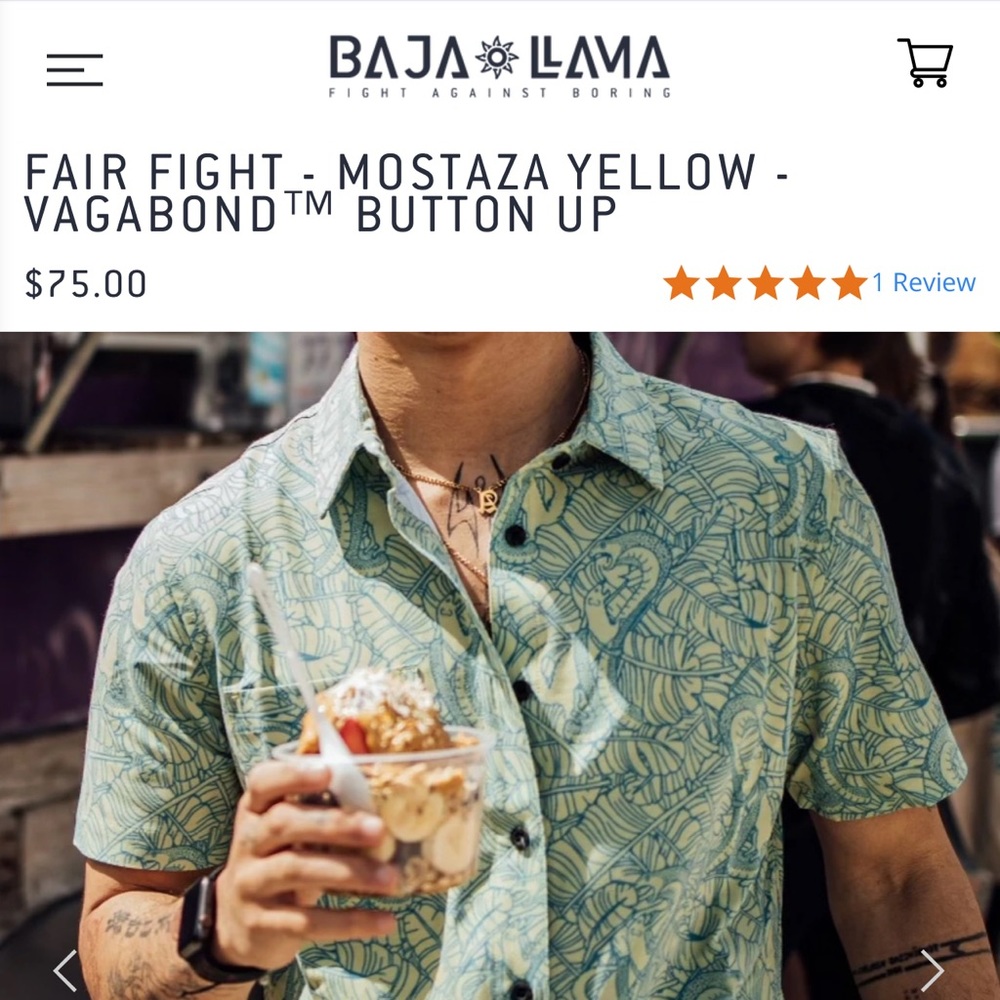Baja Llama XXXL Button Up